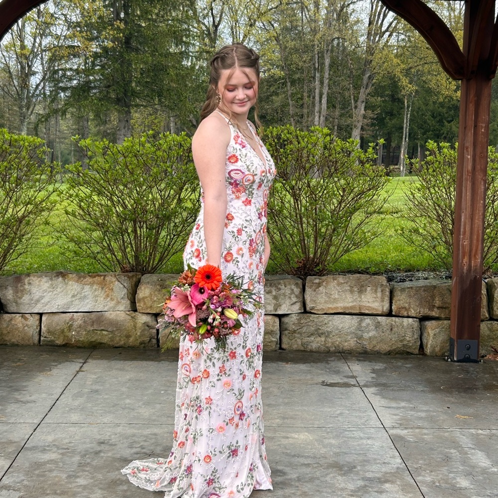 Floral Halter Maxi Dress - Picture 1 of 2